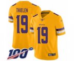 Minnesota Vikings #19 Adam Thielen Limited Gold Inverted Legend 100th Season Football Jersey