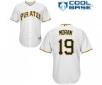 Pittsburgh Pirates #19 Colin Moran Replica White Home Cool Base Baseball Jersey