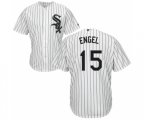 Chicago White Sox #15 Adam Engel Replica White Home Cool Base Baseball Jersey