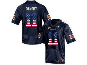 2016 US Flag Fashion Men\'s Under Armour Karlos Dansby #11 Auburn Tigers College Football Jersey - Navy Blue