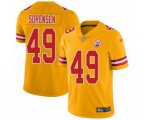 Kansas City Chiefs #49 Daniel Sorensen Limited Gold Inverted Legend Football Jersey