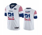 Dallas Cowboys #21 Ezekiel Elliott White Independence Day Limited Football Jersey