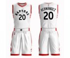 Toronto Raptors #20 Dewan Hernandez Swingman White Basketball Suit Jersey - Association Edition