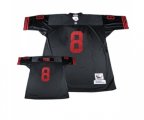 San Francisco 49ers #8 Steve Young Authentic Black Throwback Football Jersey
