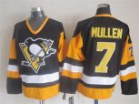 Reebok Pittsburgh Penguins #7 Joe Mullen Premier Black Gold Third NHL Jersey