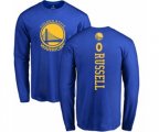 Golden State Warriors #0 D'Angelo Russell Royal Blue Backer Long Sleeve T-Shirt