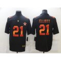 Dallas Cowboys #21 Ezekiel Elliott Black colorful Nike Limited Jersey