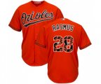 Baltimore Orioles #28 Colby Rasmus Authentic Orange Team Logo Fashion Cool Base Baseball Jersey
