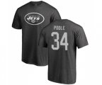 New York Jets #34 Brian Poole Ash One Color T-Shirt