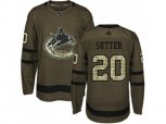 Vancouver Canucks #20 Brandon Sutter Green Salute to Service Stitched NHL Jersey