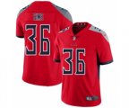 Tennessee Titans #36 LeShaun Sims Limited Red Inverted Legend Football Jersey
