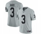 Oakland Raiders #3 Drew Kaser Limited Silver Inverted Legend Football Jersey