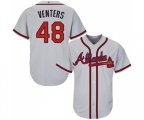 Atlanta Braves #48 Jonny Venters Replica Grey Road Cool Base Baseball Jersey