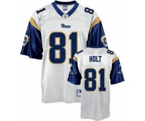 Los Angeles Rams #81 Torry Holt Authentic White Throwback Football Jersey