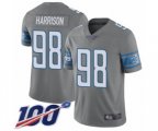 Detroit Lions #98 Damon Harrison Limited Steel Rush Vapor Untouchable 100th Season Football Jersey