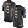 Buffalo Bills #5 Tyrod Taylor Limited Black Gold Salute to Service NFL Jersey