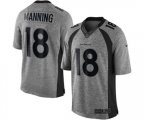 Denver Broncos #18 Peyton Manning Limited Gray Gridiron Football Jersey