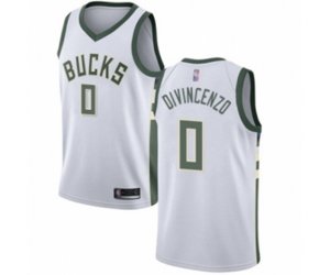 Milwaukee Bucks #0 Donte DiVincenzo Swingman White Basketball Jersey - Association Edition
