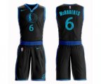Dallas Mavericks #6 Josh McRoberts Authentic Black Basketball Suit Jersey - City Edition
