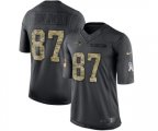 New England Patriots #87 Rob Gronkowski Limited Black 2016 Salute to Service Football Jersey