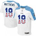 Tennessee Titans #18 Rishard Matthews Elite White Road USA Flag Fashion NFL Jersey
