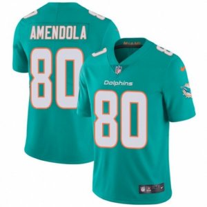 Miami Dolphins #80 Danny Amendola Aqua Green Team Color Vapor Untouchable Limited Player NFL Jersey