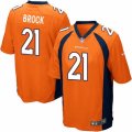 Denver Broncos #21 Tramaine Brock Game Orange Team Color NFL Jersey