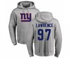 New York Giants #97 Dexter Lawrence Ash Name & Number Logo Pullover Hoodie