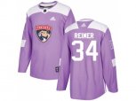 Florida Panthers #34 James Reimer Purple Authentic Fights Cancer Stitched NHL Jersey