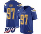 Los Angeles Chargers #97 Joey Bosa Limited Electric Blue Rush Vapor Untouchable 100th Season Football Jersey