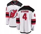 New Jersey Devils #4 Scott Stevens Fanatics Branded White Away Breakaway Hockey Jersey
