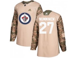 Winnipeg Jets #27 Teppo Numminen Camo Authentic Veterans Day Stitched NHL Jersey