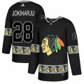 Chicago Blackhawks #28 Henri Jokiharju Authentic Black Team Logo Fashion NHL Jersey