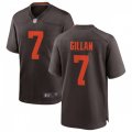 Cleveland Browns #7 Jamie Gillan Nike Brown Alternate Player Vapor Limited Jersey