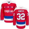 Washington Capitals #32 Dale Hunter Authentic Red Third NHL Jersey
