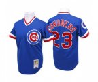 Chicago Cubs #23 Ryne Sandberg Authentic Blue Throwback Baseball Jersey