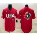 USA Baseball 2023 Red World Big Logo Classic Stitched Jerseys