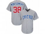 Chicago Cubs #38 Mike Montgomery Replica Grey Road Cool Base MLB Jersey