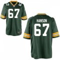 Green Bay Packers #67 Jake Hanson Nike Green Vapor Limited Player Jersey