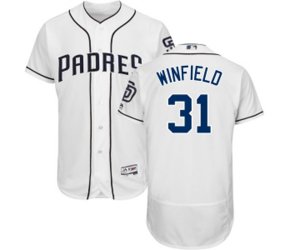 San Diego Padres #31 Dave Winfield White Home Flex Base Authentic Collection MLB Jersey