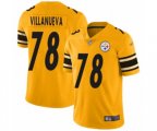 Pittsburgh Steelers #78 Alejandro Villanueva Limited Gold Inverted Legend Football Jersey