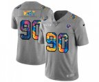 Pittsburgh Steelers #90 T.J. Watt Multi-Color 2020 NFL Crucial Catch NFL Jersey Greyheather