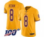 Washington Redskins #8 Case Keenum Limited Gold Rush Vapor Untouchable 100th Season Football Jersey