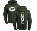 Green Bay Packers #64 Justin McCray Green Backer Hoodie