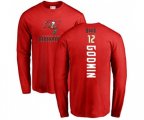 Tampa Bay Buccaneers #12 Chris Godwin Red Backer Long Sleeve T-Shirt