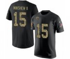 Jacksonville Jaguars #15 Gardner Minshew II Black Camo Salute to Service T-Shirt