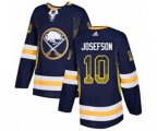 Adidas Buffalo Sabres #10 Jacob Josefson Authentic Navy Blue Drift Fashion NHL Jersey