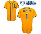 Oakland Athletics Franklin Barreto Replica Gold Alternate 2 Cool Base Baseball Player Jersey