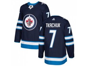 Winnipeg Jets #7 Keith Tkachuk Navy Blue Home Authentic Stitched NHL Jersey