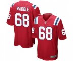 New England Patriots #68 LaAdrian Waddle Game Red Alternate Football Jersey
